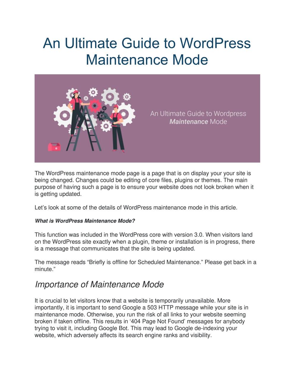 WordPress Maintenance: The Ultimate Guide to Keeping Your Site Running Smoothly